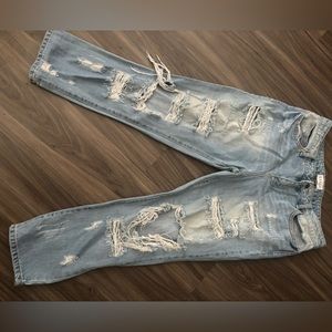 distressed boyfriend jeans size 9